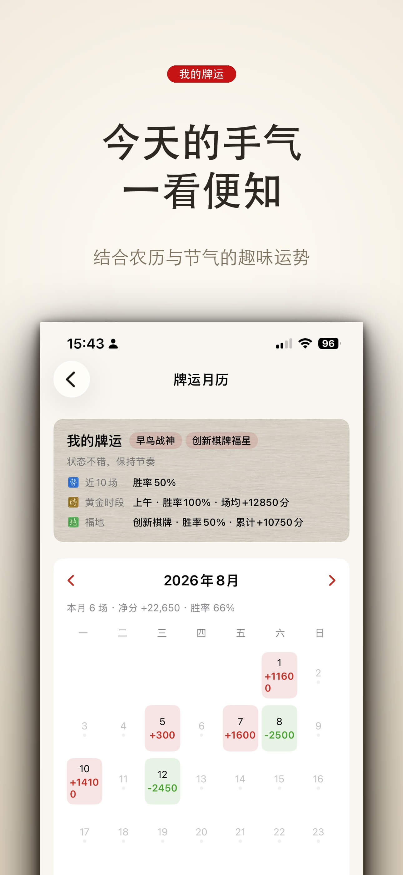 我的牌运